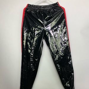 Black Patent Faux Leather Pants Forever21